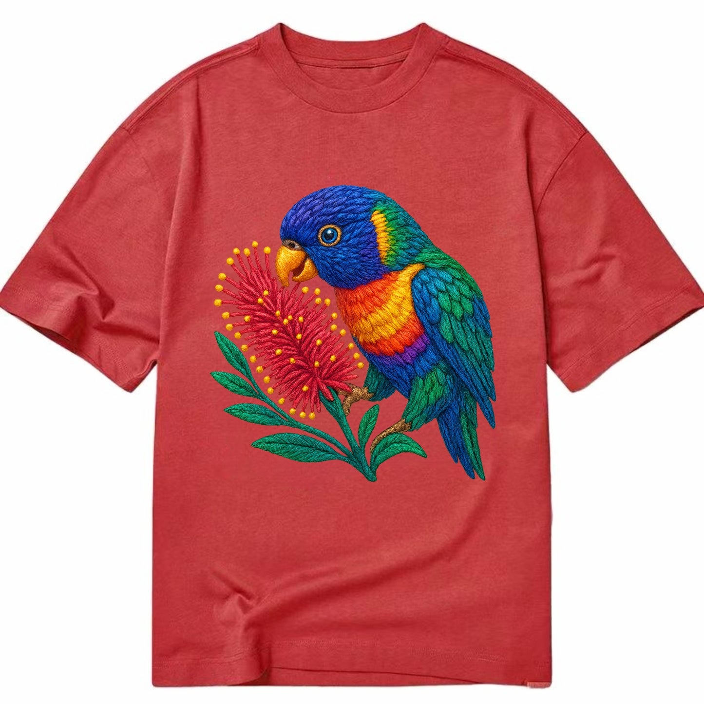 Rainbow Lorikeet Bottlebrush - Classic T-shirt - Red