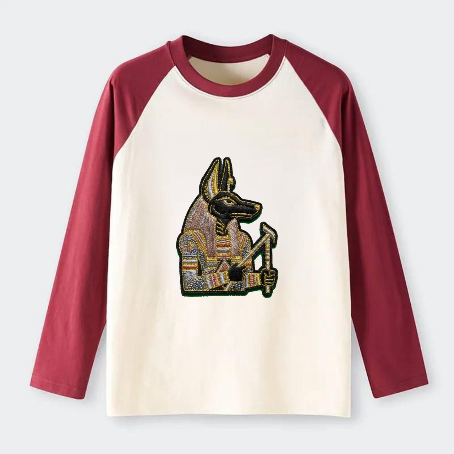 Anubis - Raglan Long Sleeve T-Shirt - Red