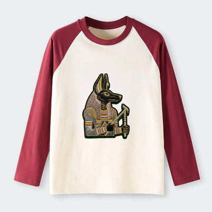 Anubis - Raglan Long Sleeve T-Shirt - Red