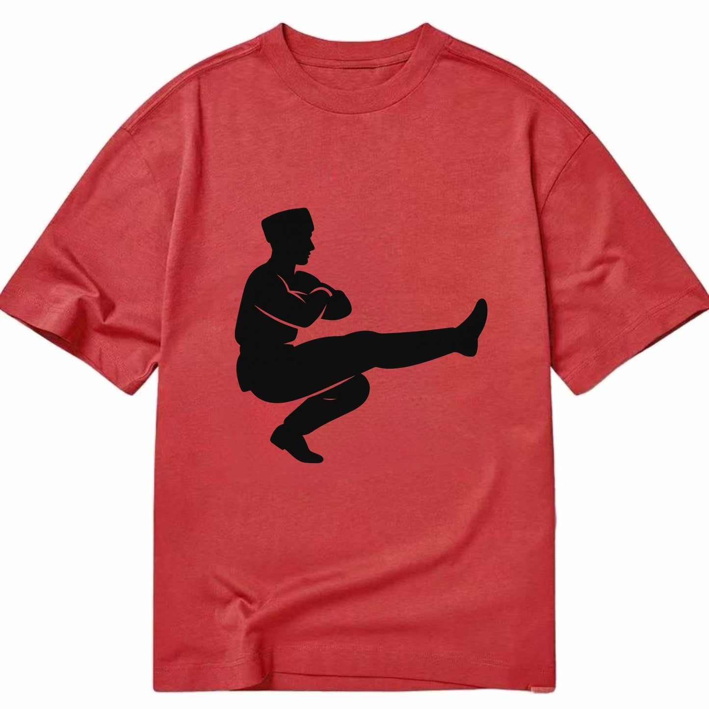 Russian Cossack dancer squat kick - Classic T-shirt - Red
