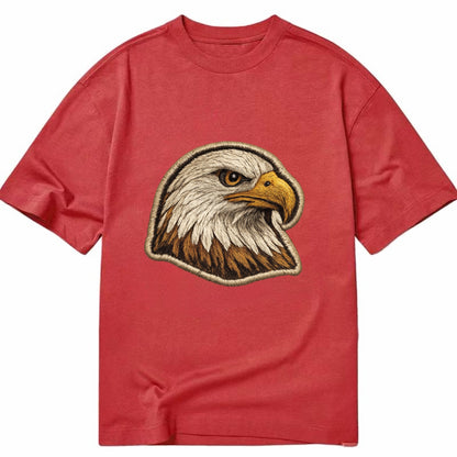 EAGLE HEAD PROFILE - majestic bald eagle in brown, white and gold , American pride - Classic T-shirt - Red