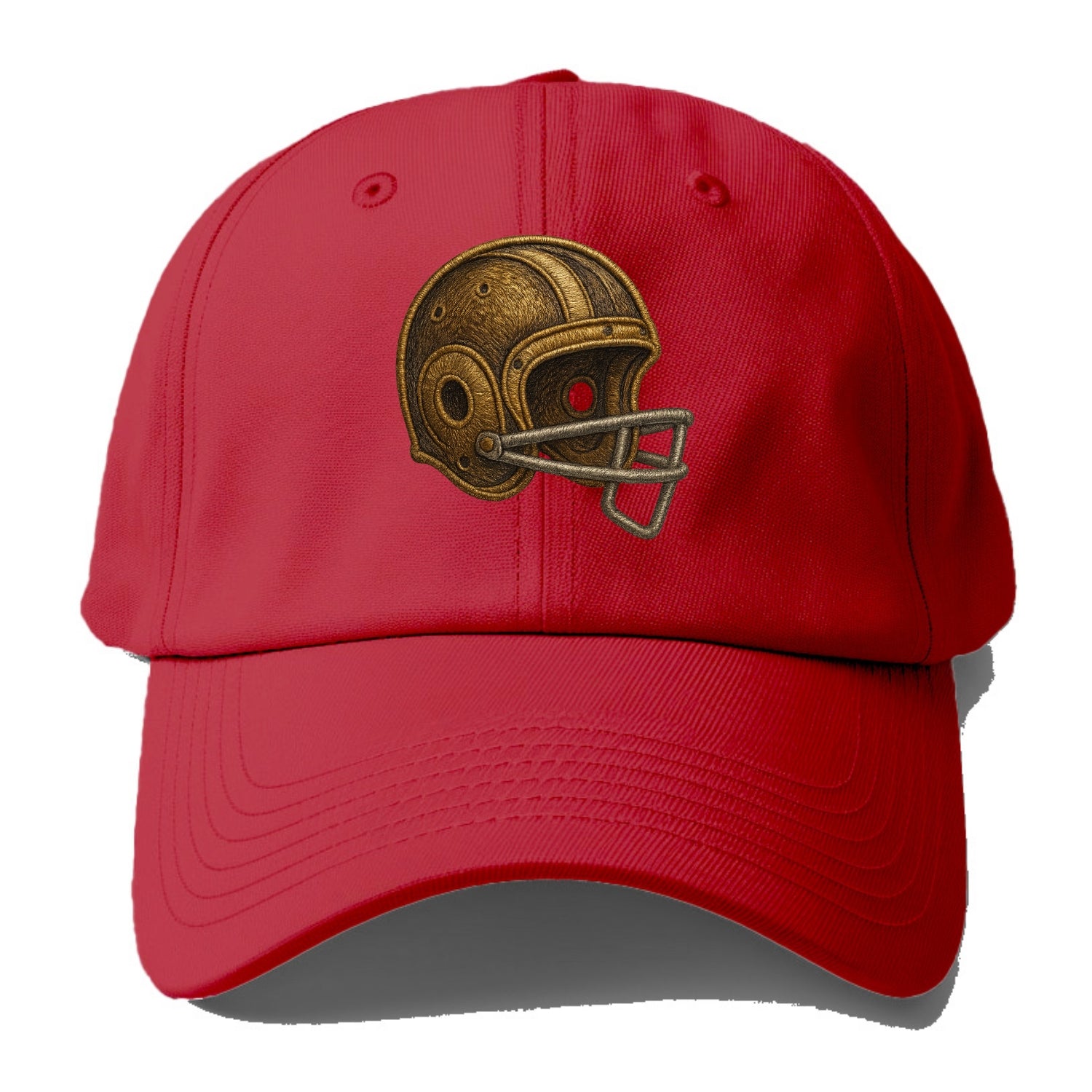 Football Helmet  - Baseball Cap - Red