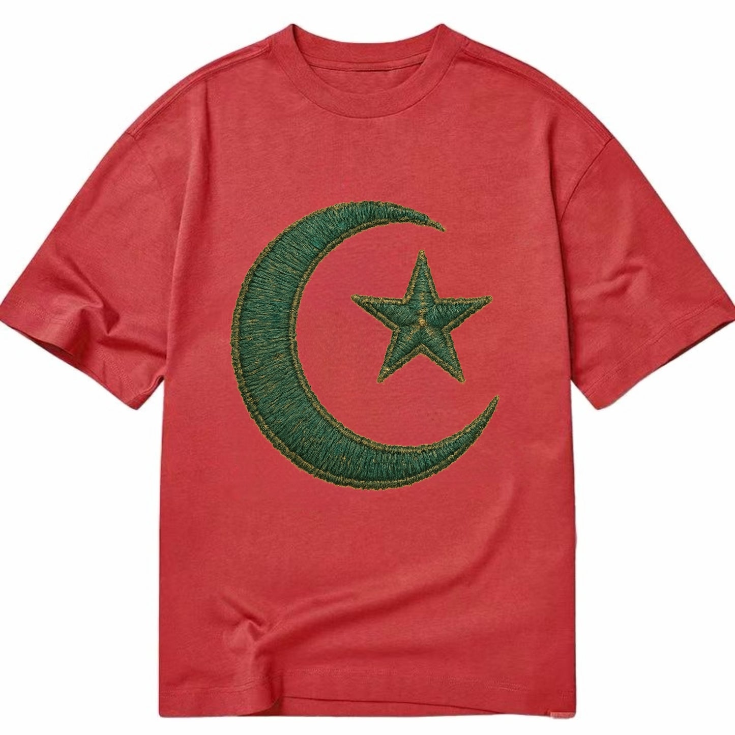Crescent Moon and Star - Classic T-shirt - Red