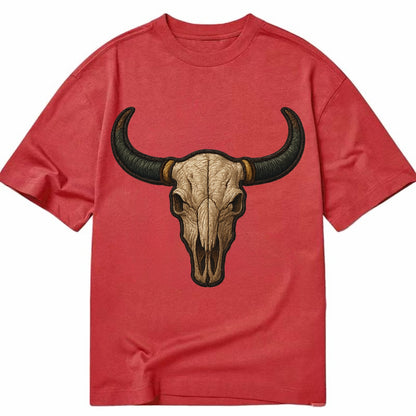 Bull Skull  - Classic T-shirt - Red