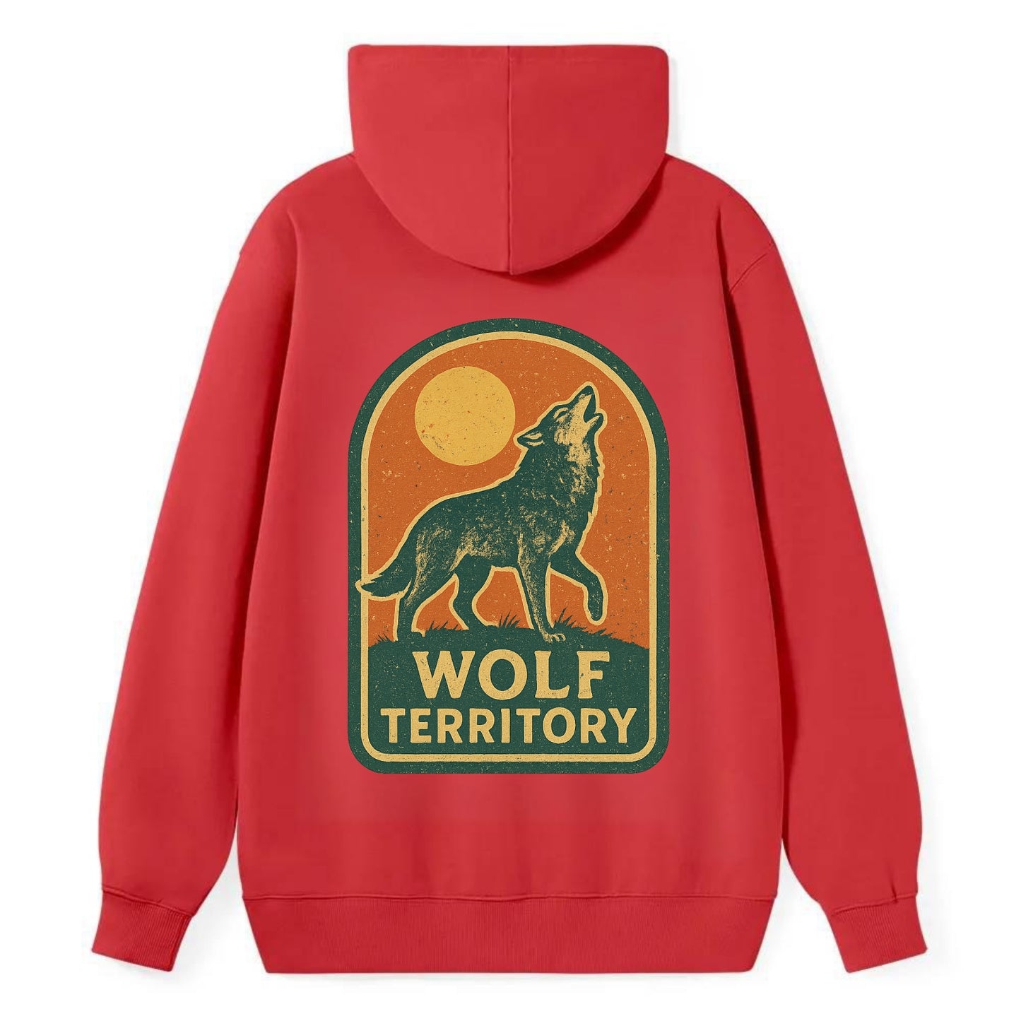 Wolf Territory Marking  - Classic Pullover Hoodie - Red