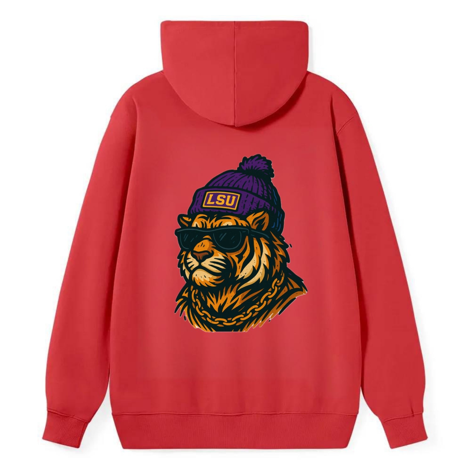 LSU Mike Tiger - Classic Pullover Hoodie - Red