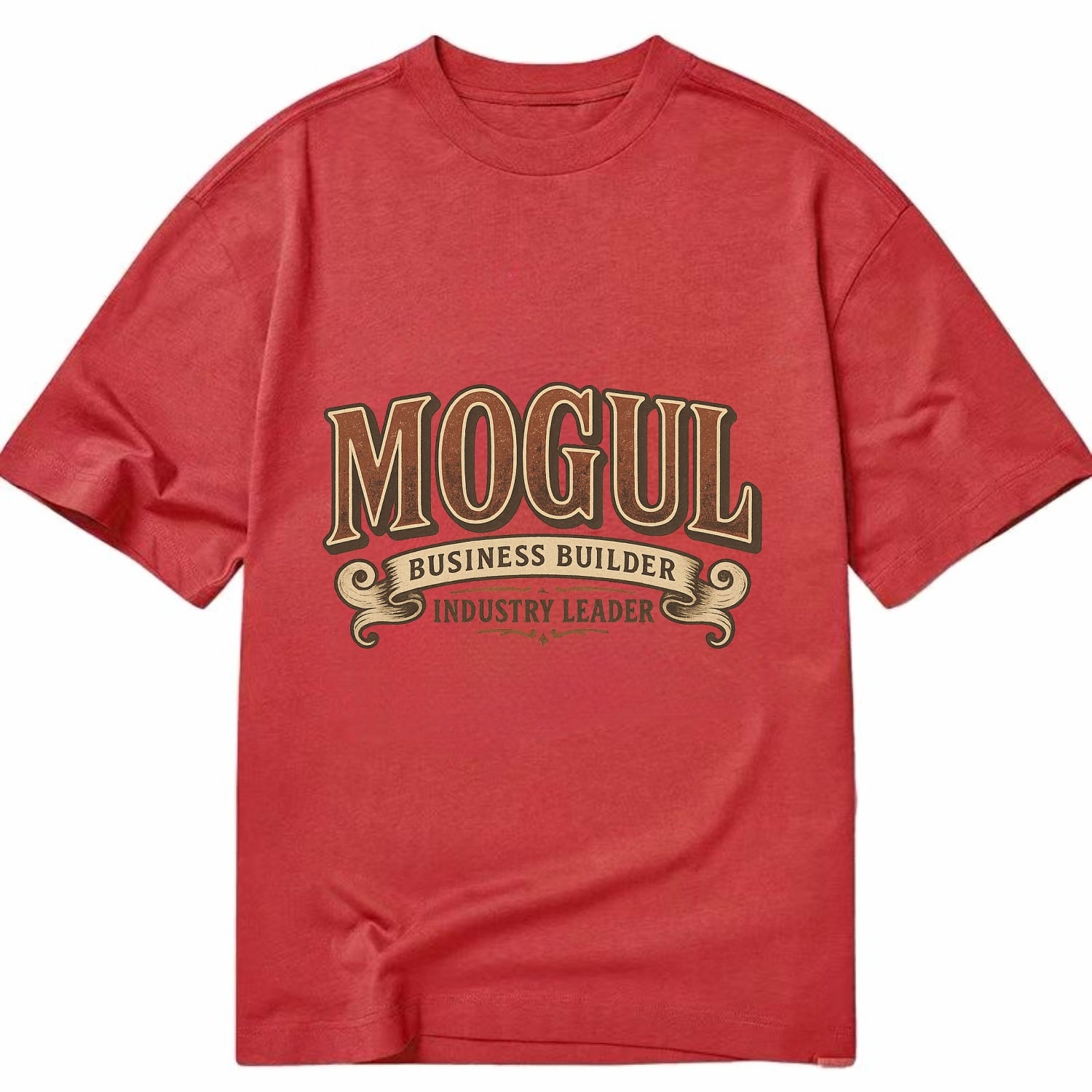 Bold typography design - "MOGUL" - business builder, industry leader - Classic T-shirt - Red