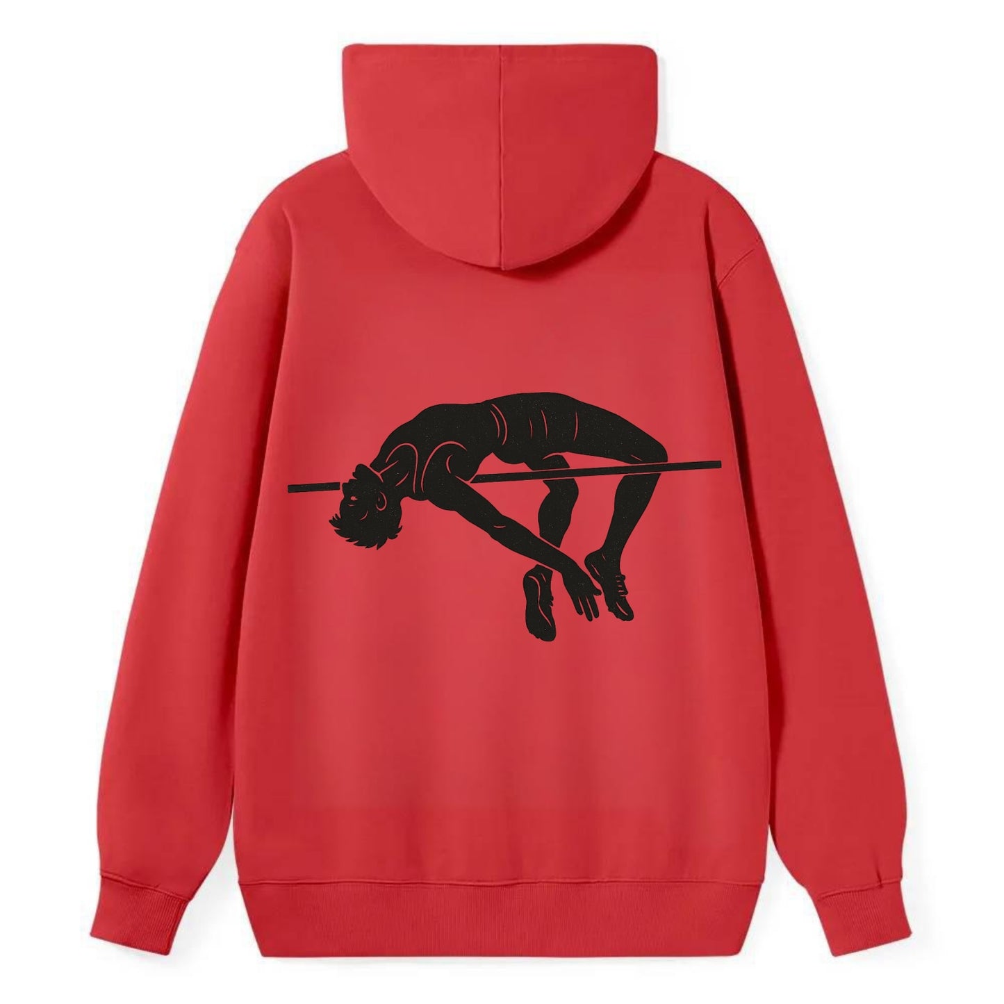 High jumper arching over bar - Classic Pullover Hoodie - Red