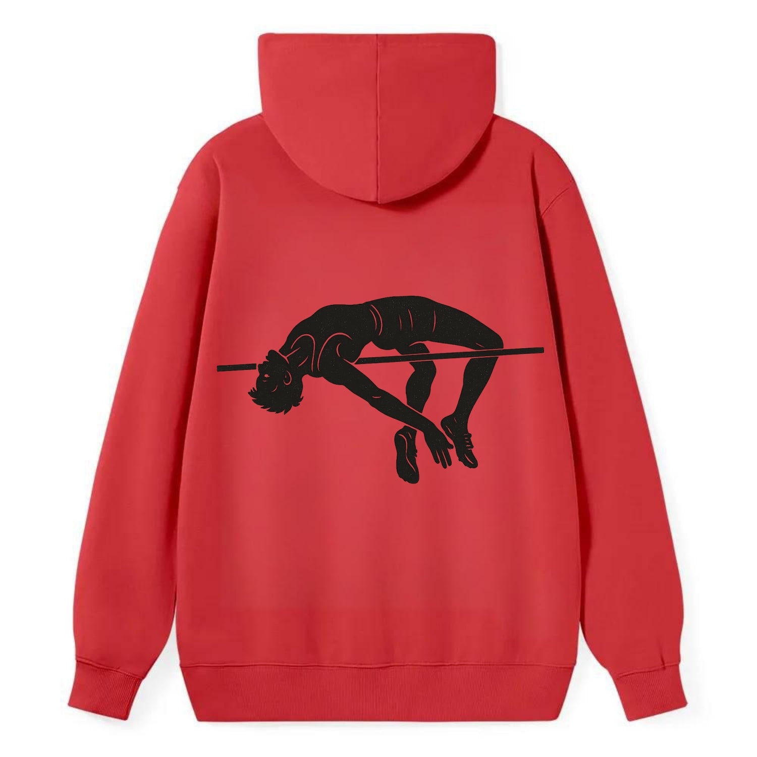 High jumper arching over bar - Classic Pullover Hoodie - Red