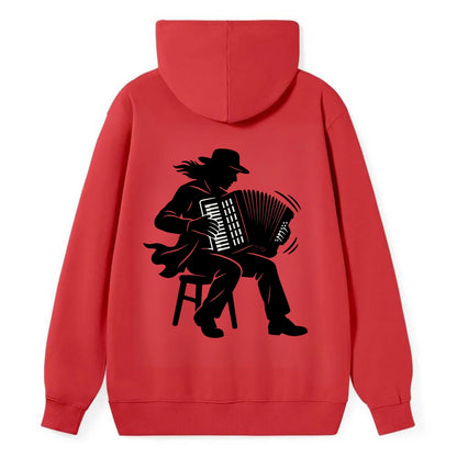 Accordion player street musician - Classic Pullover Hoodie - Red