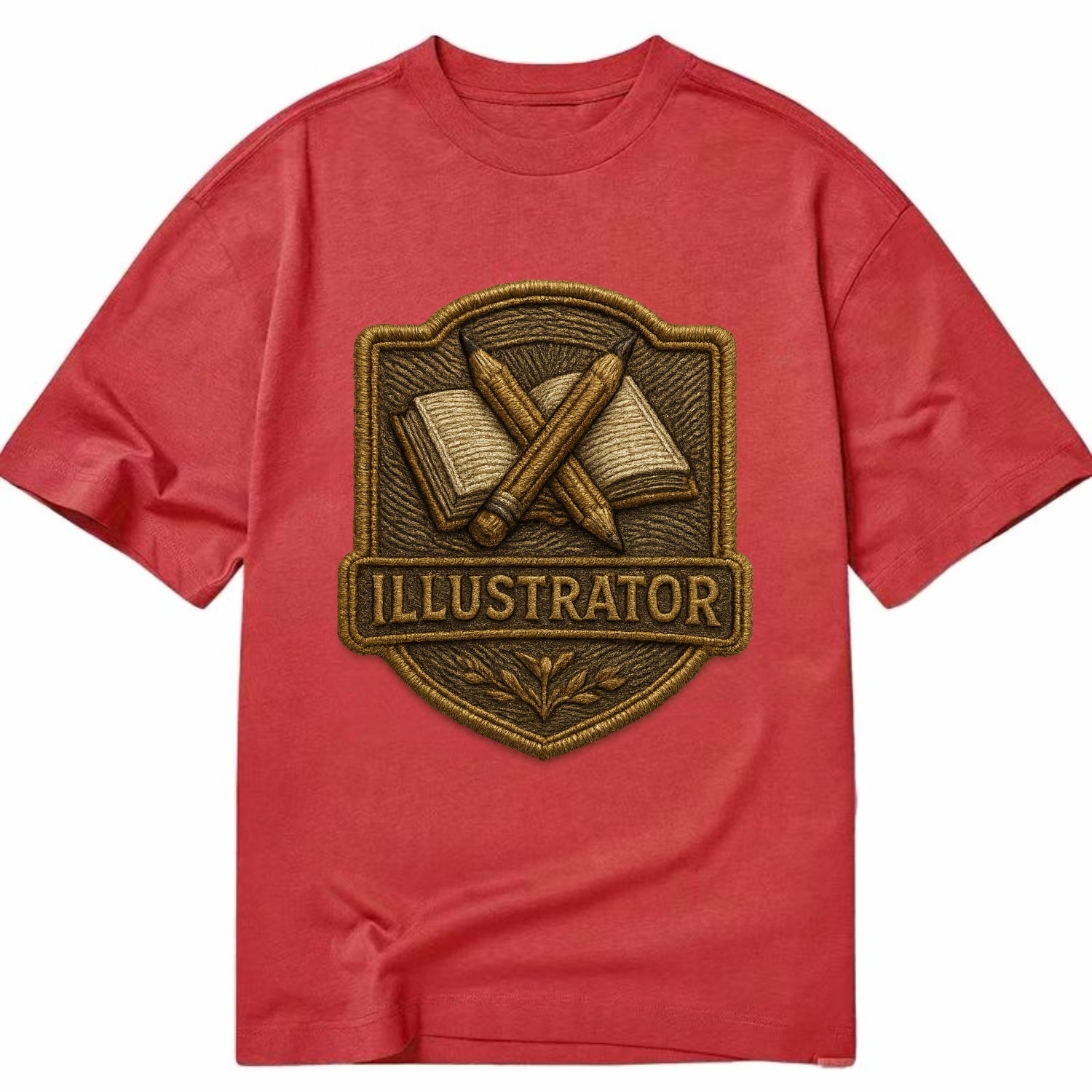 Pencils and sketchbook - illustrator badge - Classic T-shirt - Red