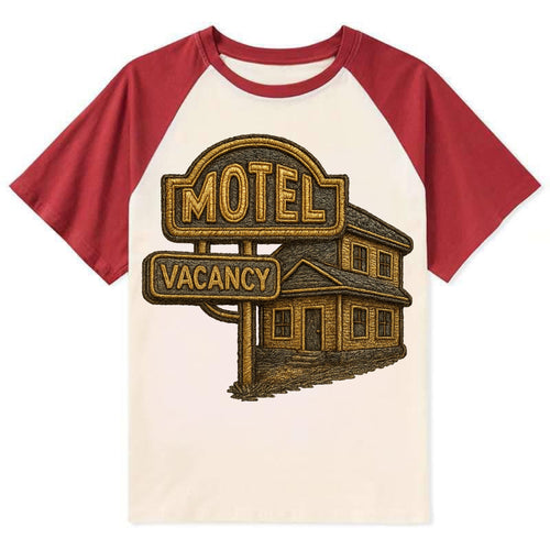 Motel Sign  - Contrast Raglan T-shirt