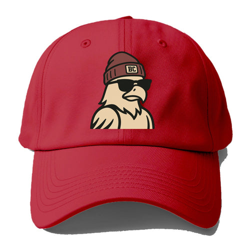Chestnut Hill Eagle wearing Boston College beanie with BC patch - Baseball Cap