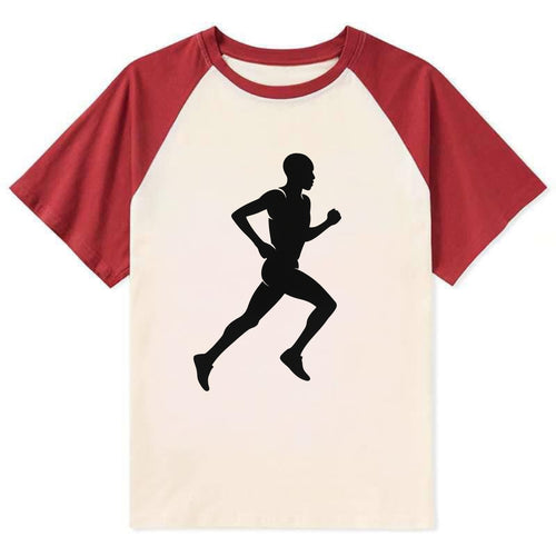 Kenyan distance runner stride - Contrast Raglan T-shirt