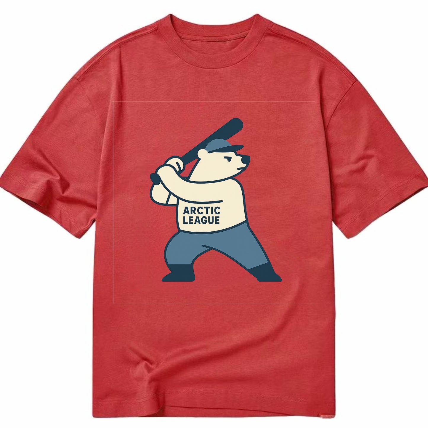 Polar Bear Baseball MVP - Classic T-shirt - Red