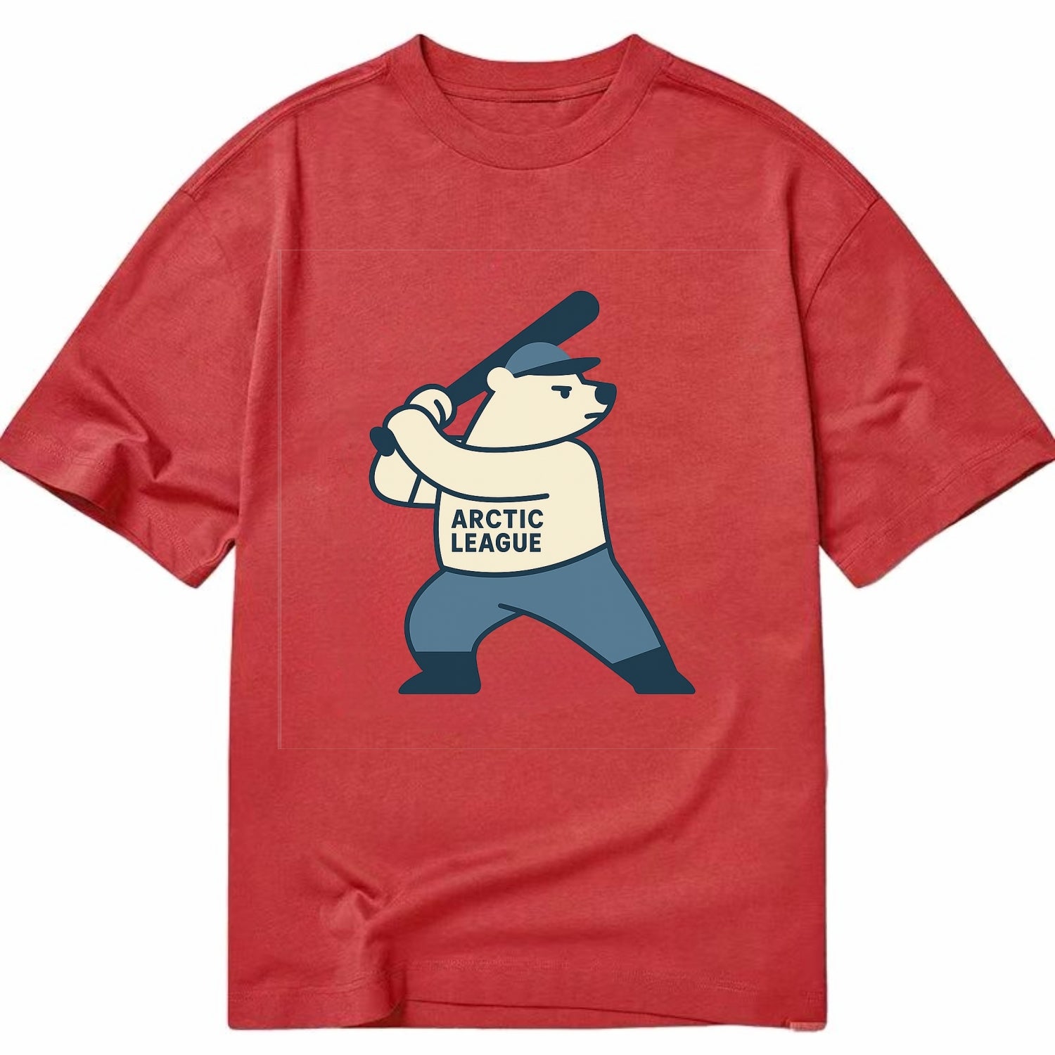 Polar Bear Baseball MVP - Classic T-shirt - Red