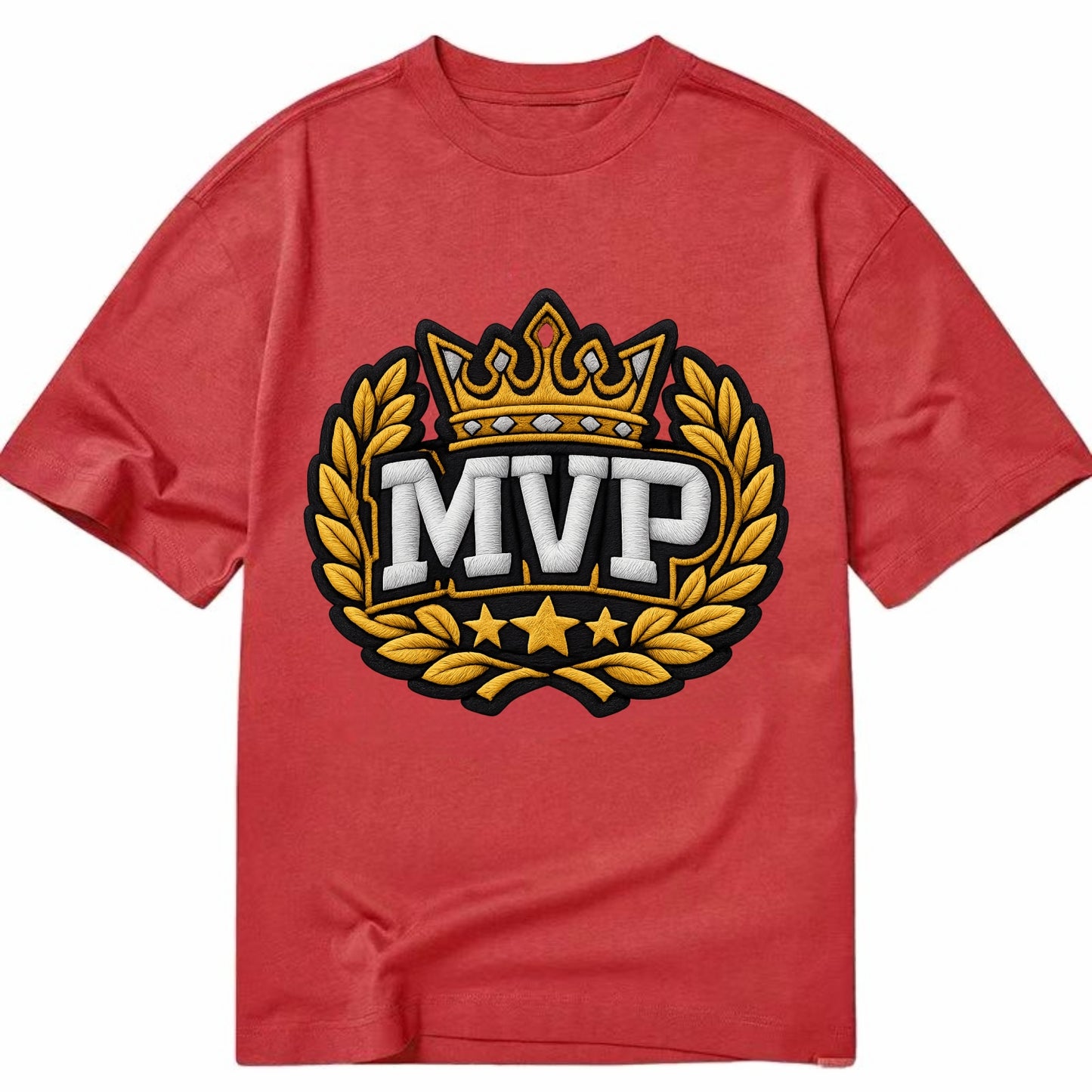 MVP CROWN - crown with laurels in gold , most valuable - Classic T-shirt - Red