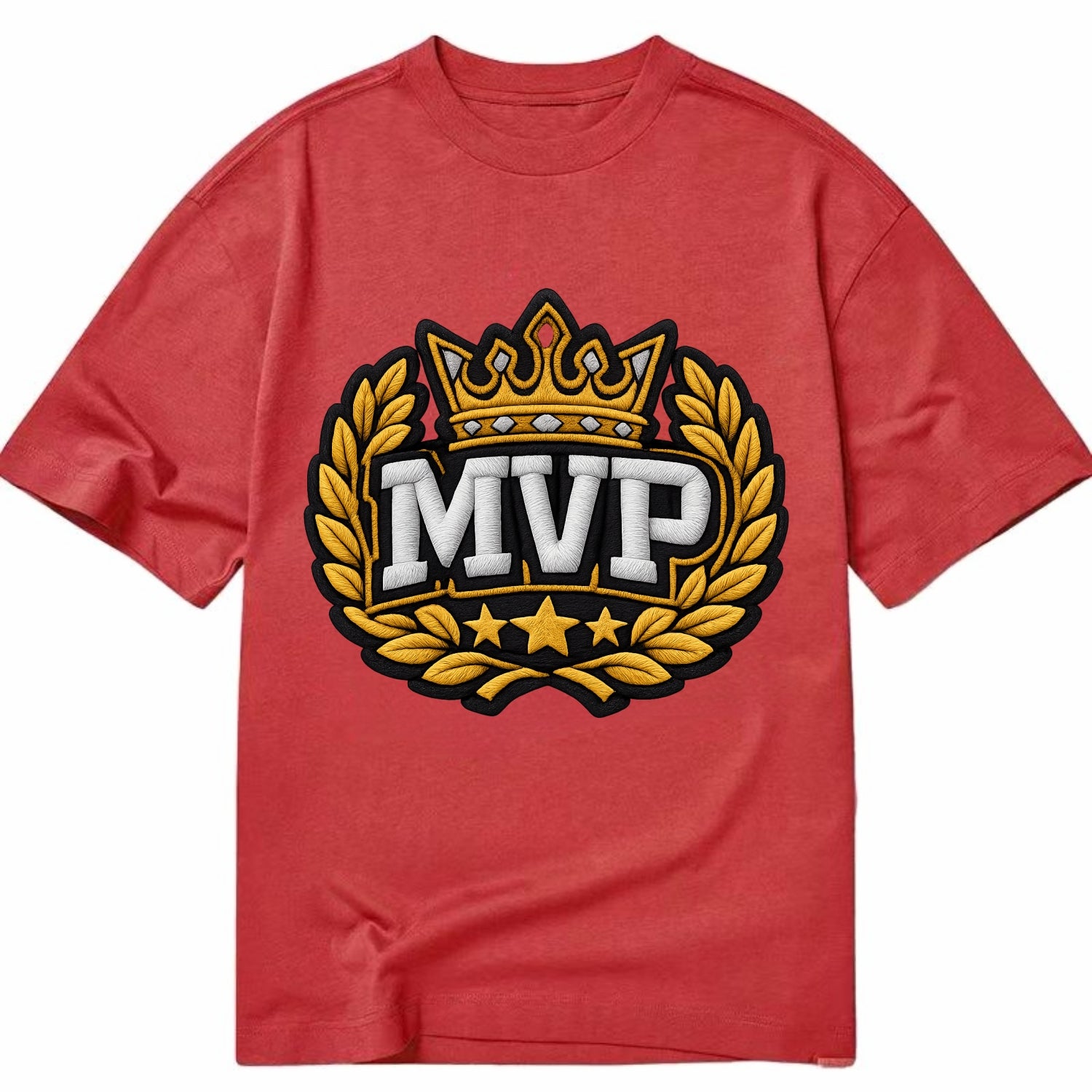 MVP CROWN - crown with laurels in gold , most valuable - Classic T-shirt - Red