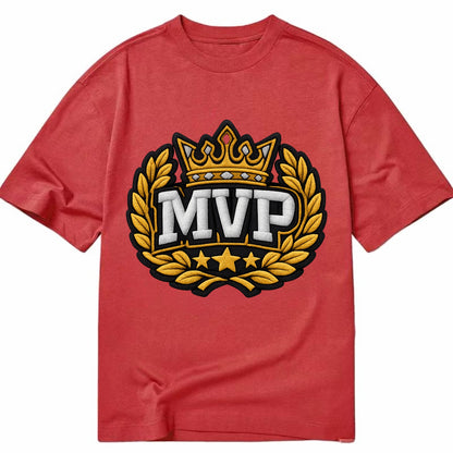 MVP CROWN - crown with laurels in gold , most valuable - Classic T-shirt - Red