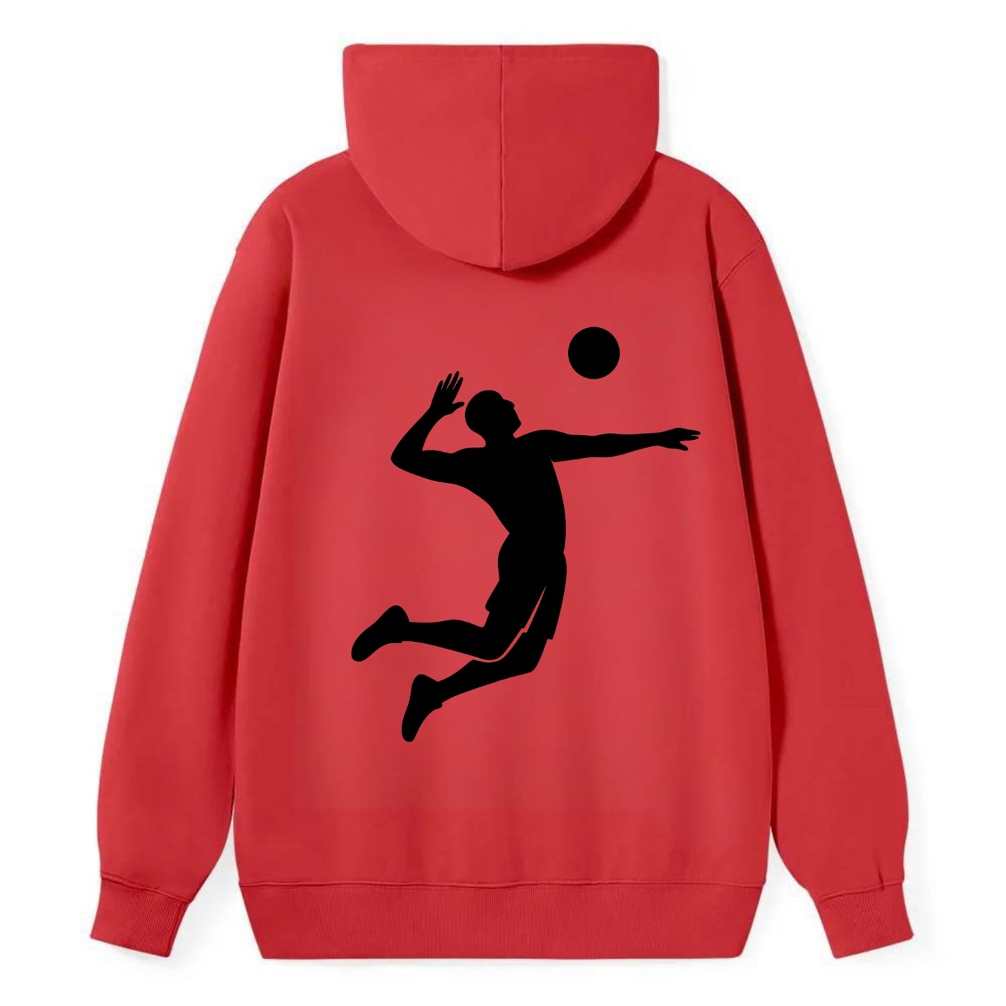 Volleyball player spiking ball - Classic Pullover Hoodie - Red