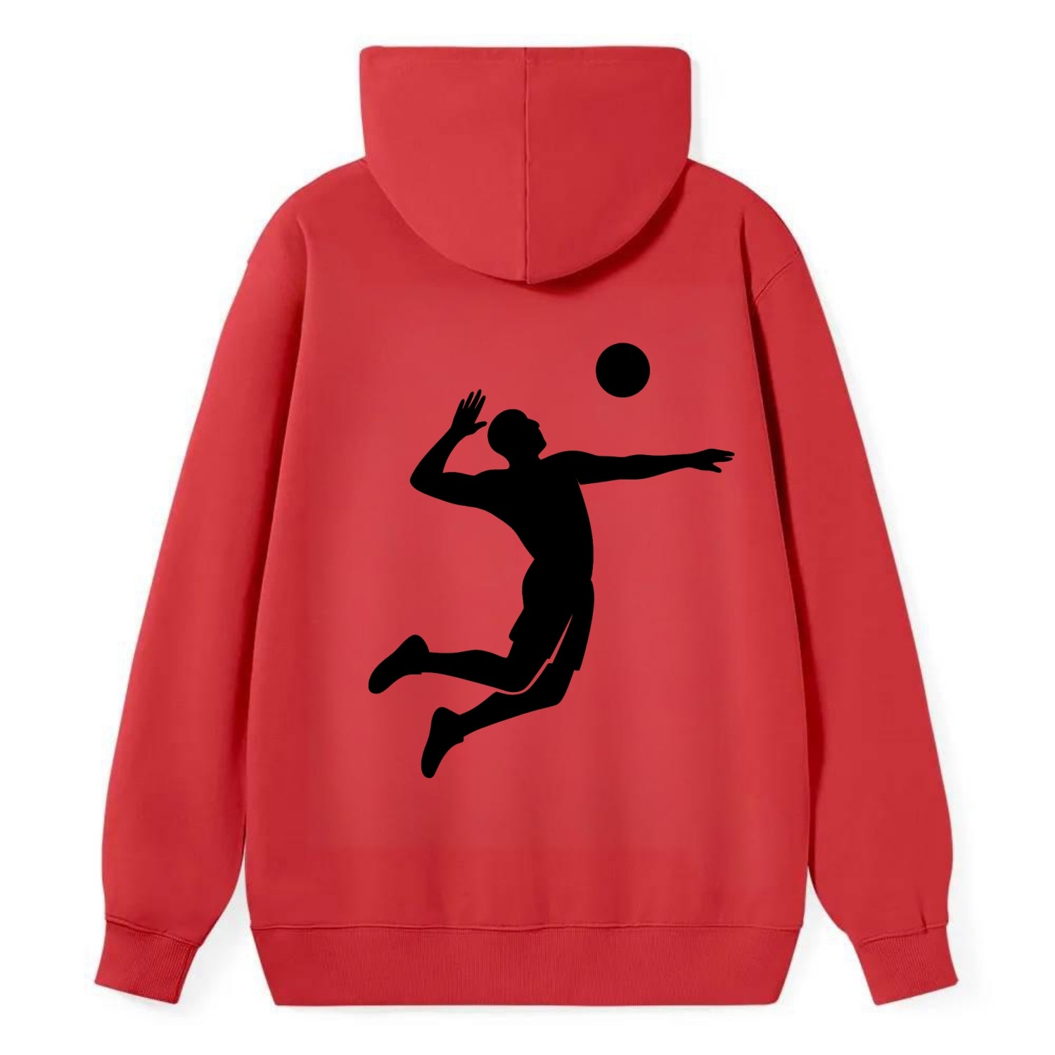 Volleyball player spiking ball - Classic Pullover Hoodie - Red