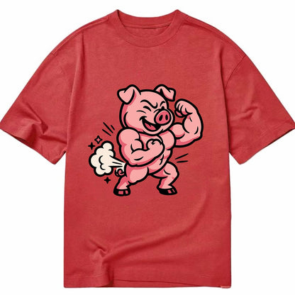 Strong Pig - Classic T-shirt - Red