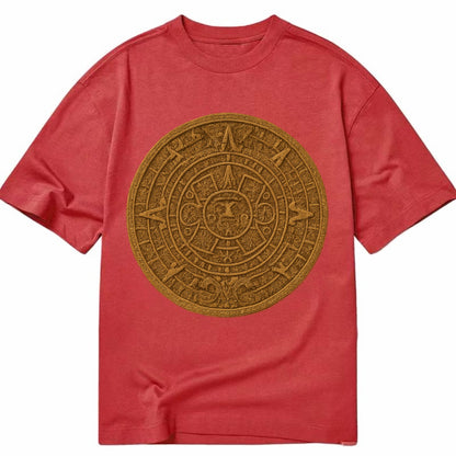 Aztec Calendar  - Classic T-shirt - Red