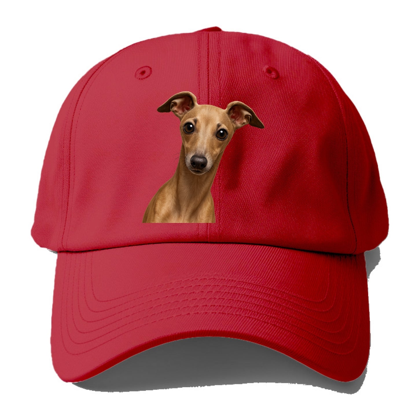 Italian Greyhound  - Baseball Cap - Red