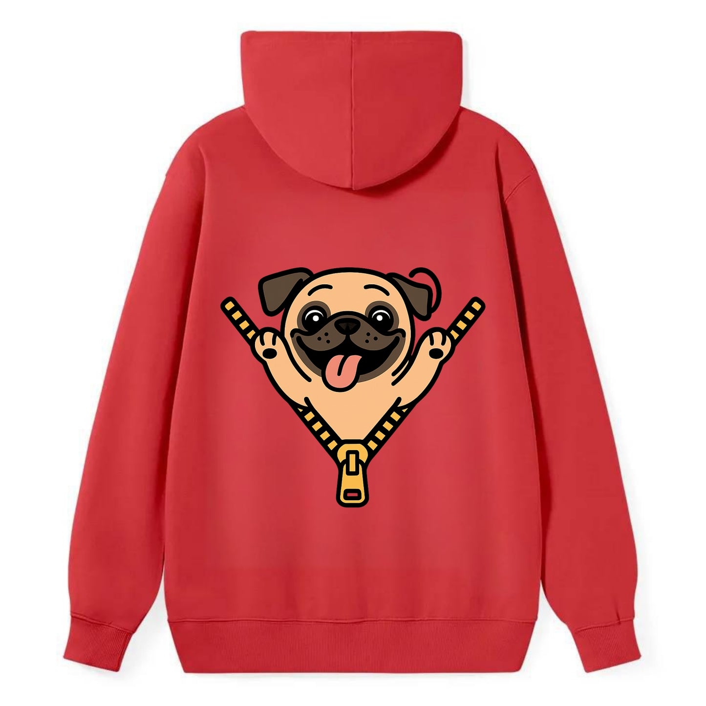 Pug - Classic Pullover Hoodie - Red