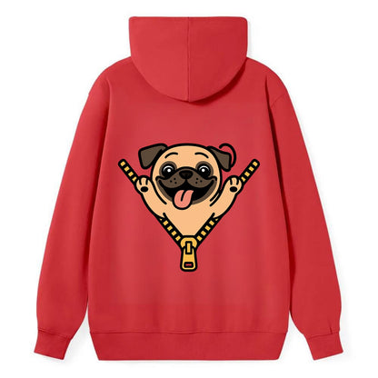 Pug - Classic Pullover Hoodie - Red