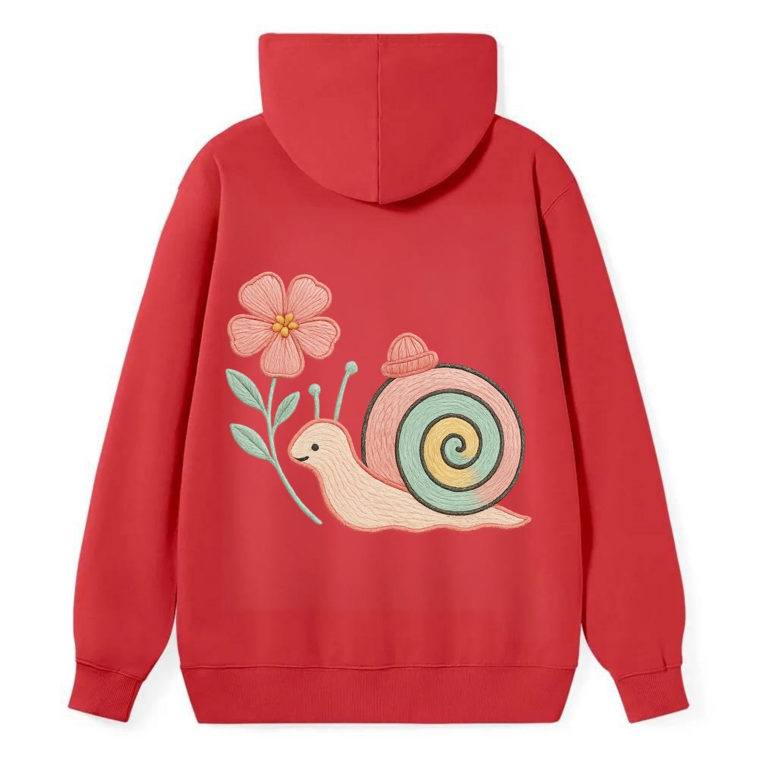 Coral Snail - Classic Pullover Hoodie - Red
