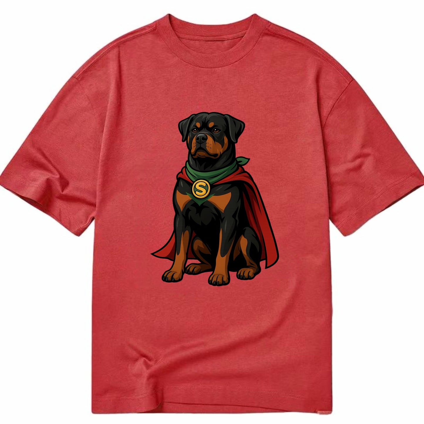 Rottweiler Strong Hero  - Classic T-shirt - Red