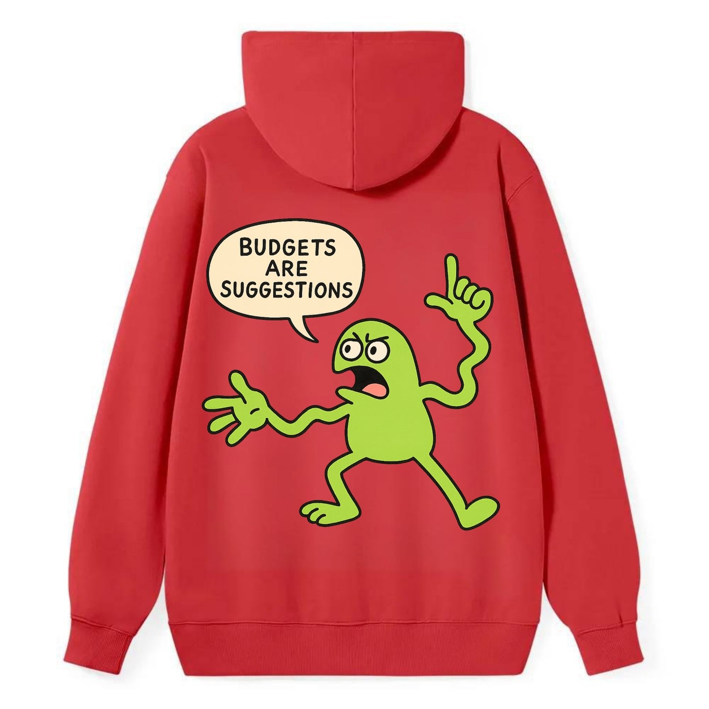 BUDGETS ARE SUGGESTIONS | Rebellious calculator - Classic Pullover Hoodie - Red