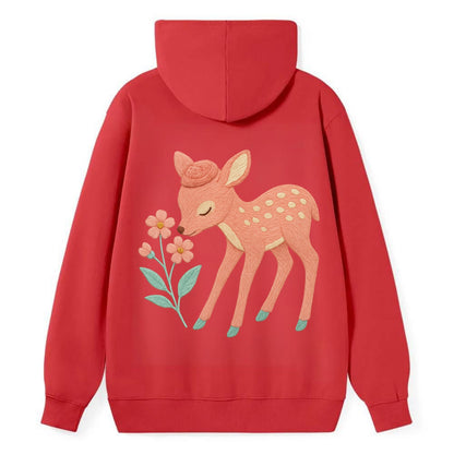 Coral Fawn - Classic Pullover Hoodie - Red
