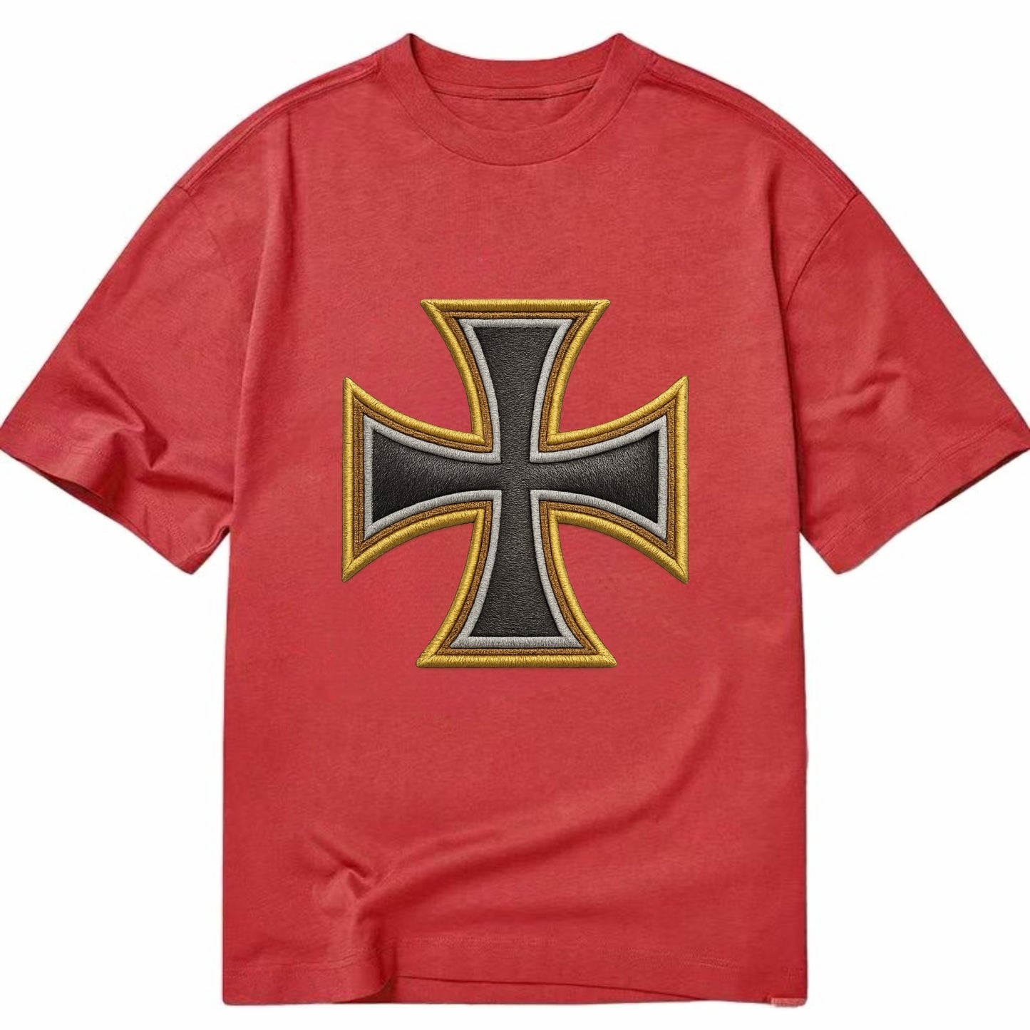 Teutonic Cross  - Classic T-shirt - Red