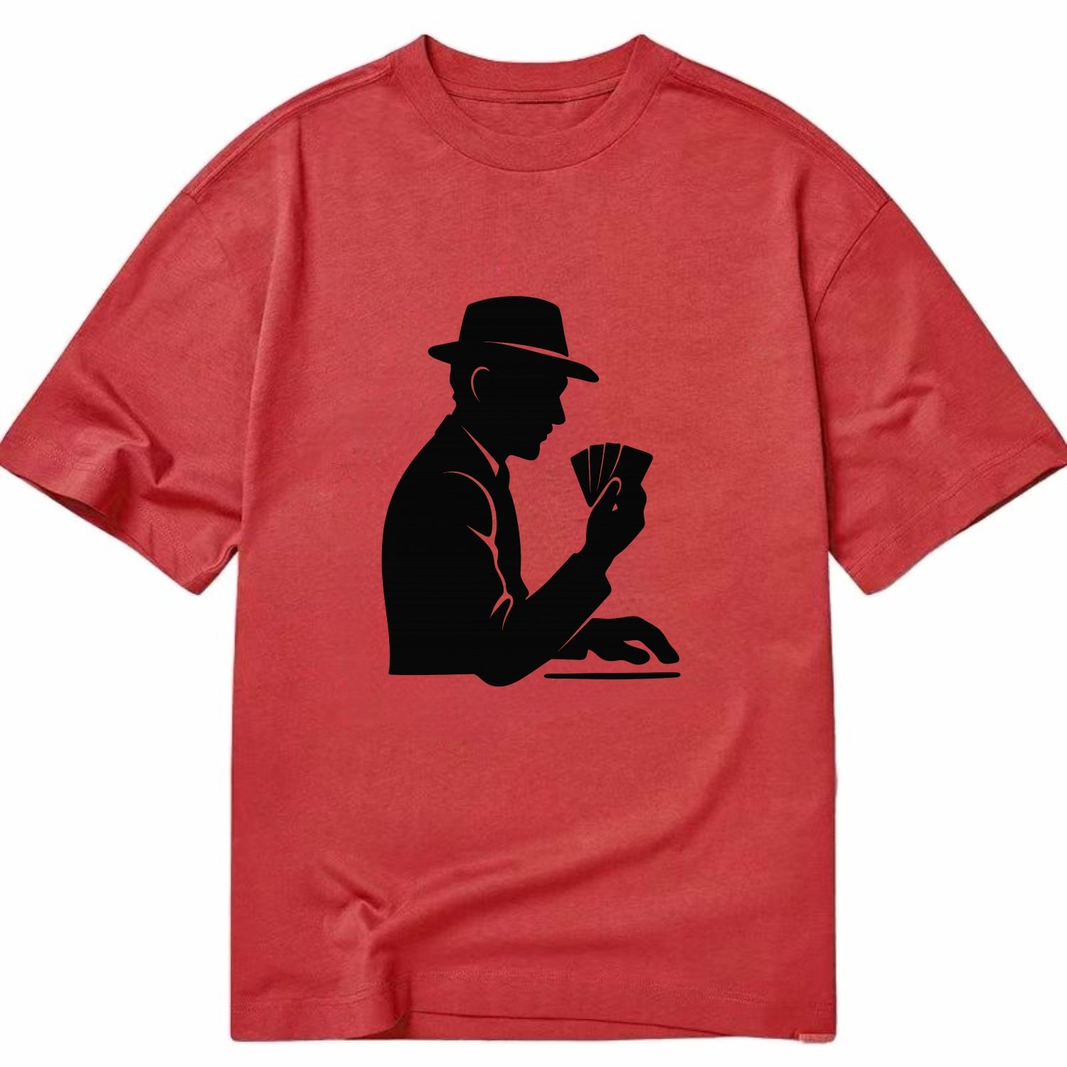 Poker player with cards close - Classic T-shirt - Red