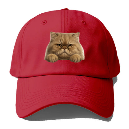 Persian Cat  - Baseball Cap - Red