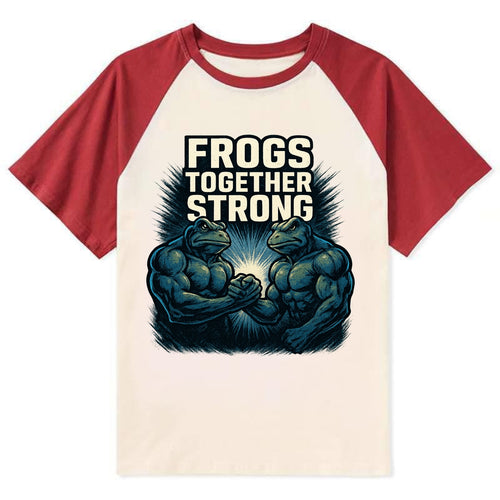 Frogs Together Strong 4 - Contrast Raglan T-shirt