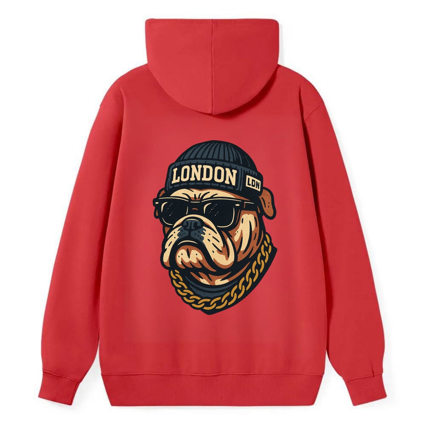London Bulldog - Classic Pullover Hoodie - Red