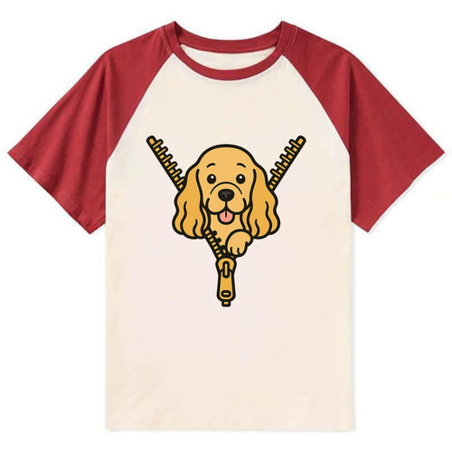 Cocker Spaniel - Contrast Raglan T-shirt
