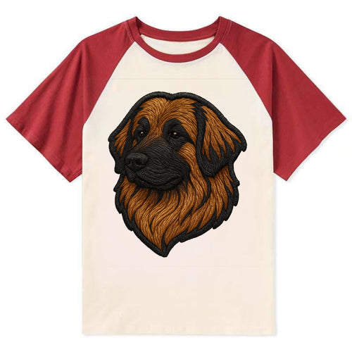 Leonberger - Contemporary lion-mane desi - Contrast Raglan T-shirt