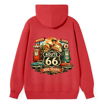 FILL ER UP | Vintage gas pumps | Flying A or Texaco style | Service - Classic Pullover Hoodie - Red