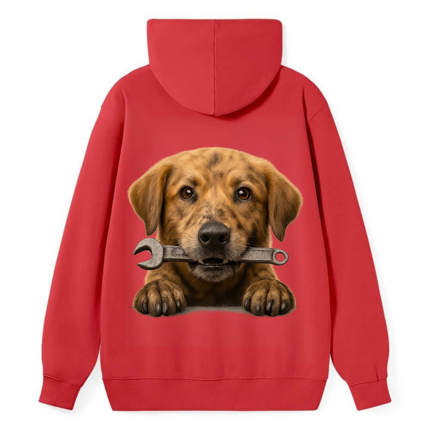 Mechanic Dog  - Classic Pullover Hoodie - Red
