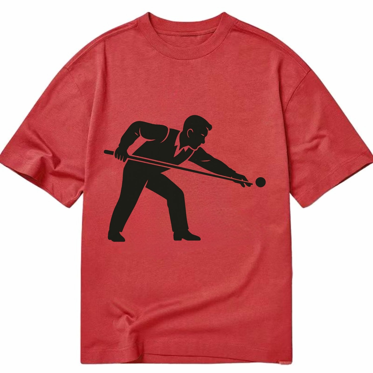 Pool player lining up shot - Classic T-shirt - Red