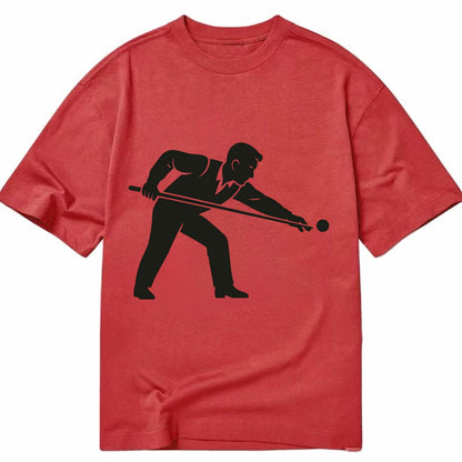 Pool player lining up shot - Classic T-shirt - Red