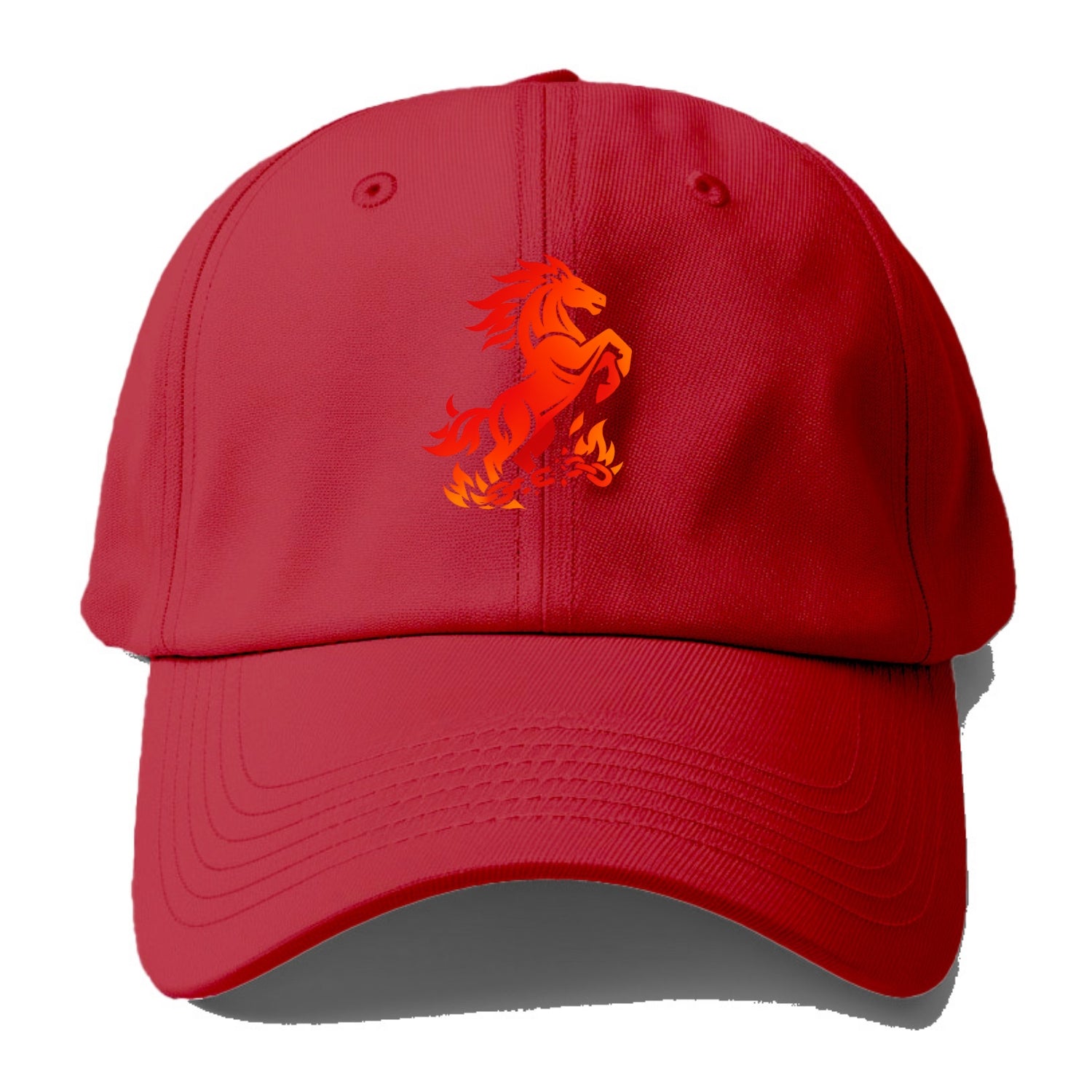 FREEDOM FLAMES | Wild horse breaking fire chains | Liberation | Barriers burned | - Baseball Cap - Red