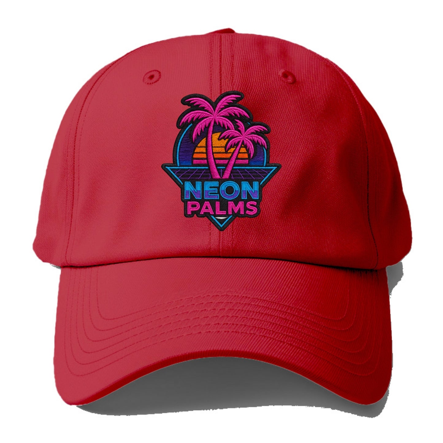 Neon Palms - Baseball Cap - Red