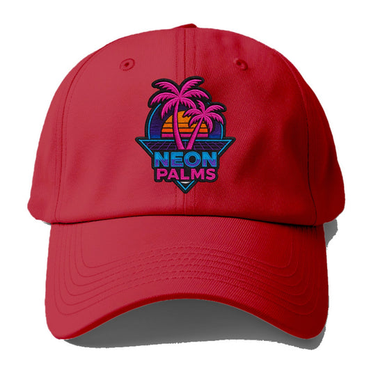 Neon Palms - Baseball Cap - Red