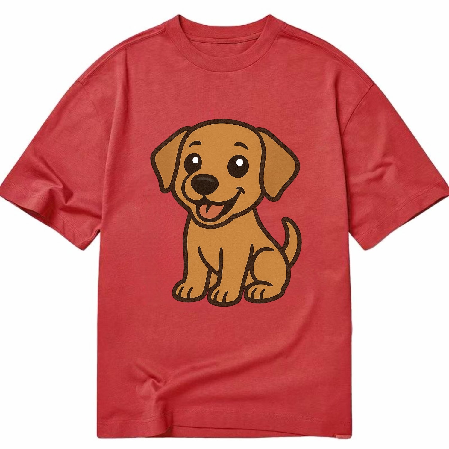 Labrador - Happy panting expression - Classic T-shirt - Red
