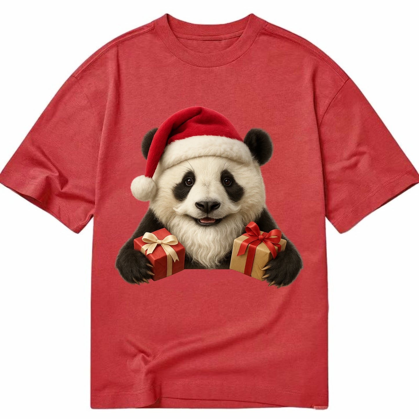 Santa Panda  - Classic T-shirt - Red